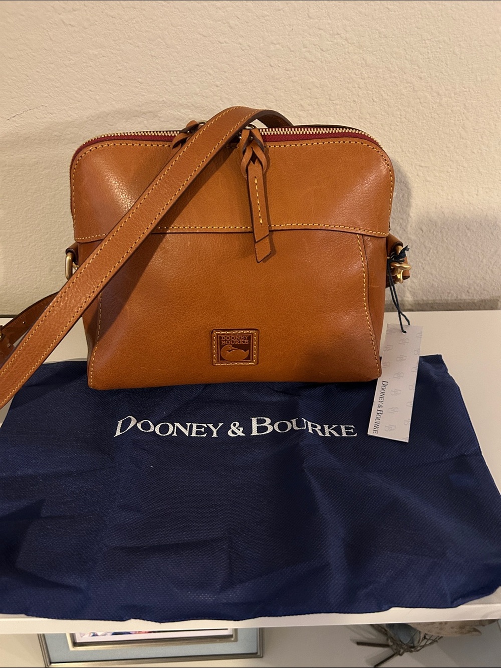 Dooney & Bourke Brown Leather Crossbody Bag - Picture 3 of 5